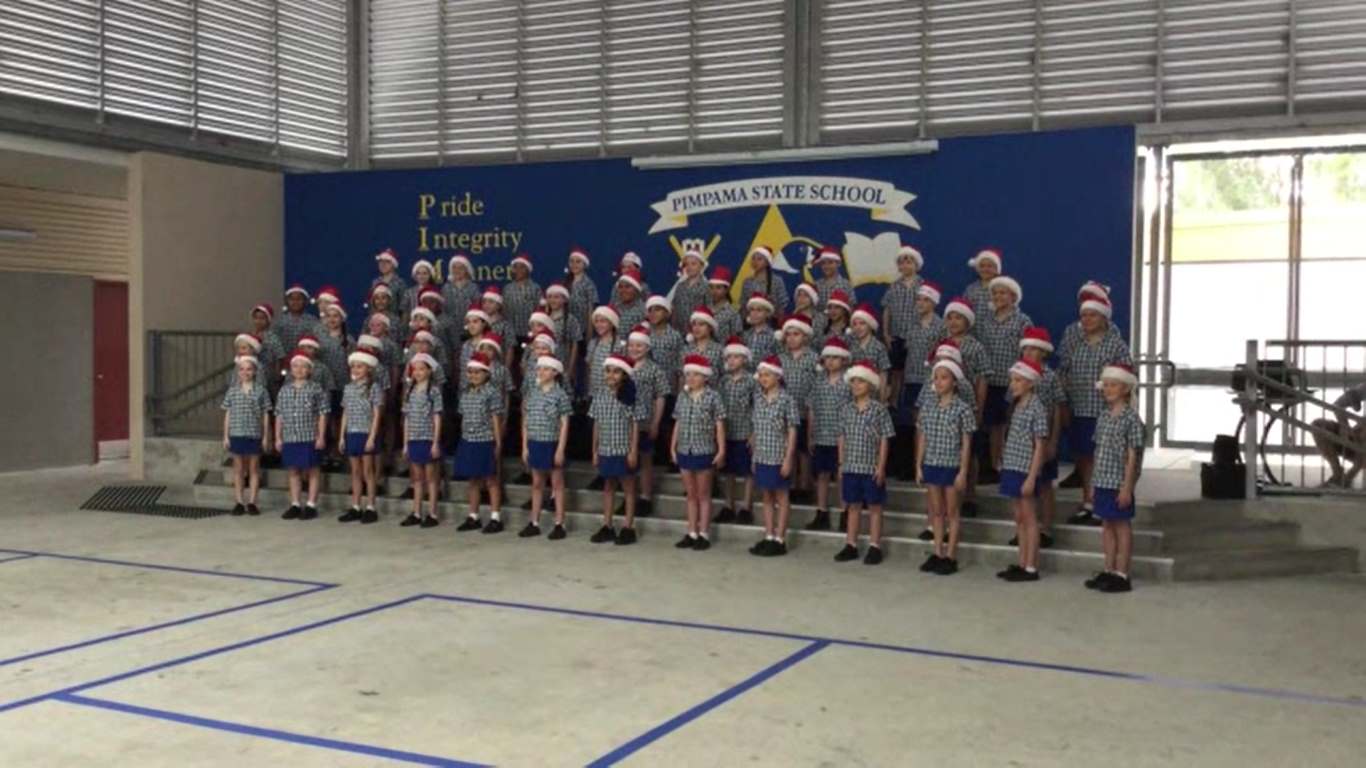 Year 4 Performing their Christmas Song for Channel 7